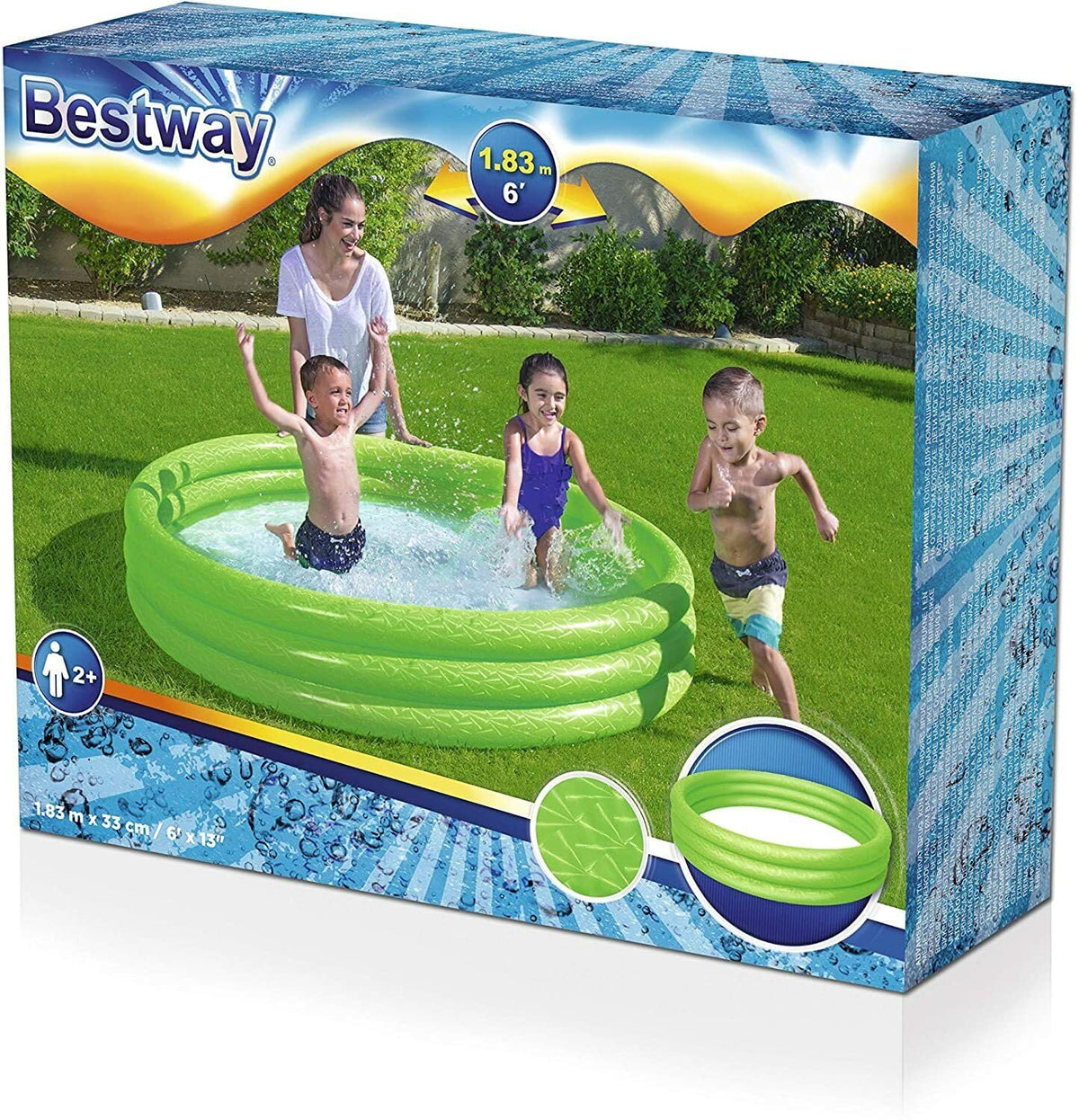3 Ring Inflatable pool (Green)