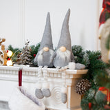 2 pack 45cm grey hanging leg Christmas gonks