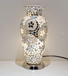 Mirrored flower mosaic glass vase lamp 38cm