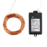 200 warm white LED copper wire Christmas lights – 19.9m
