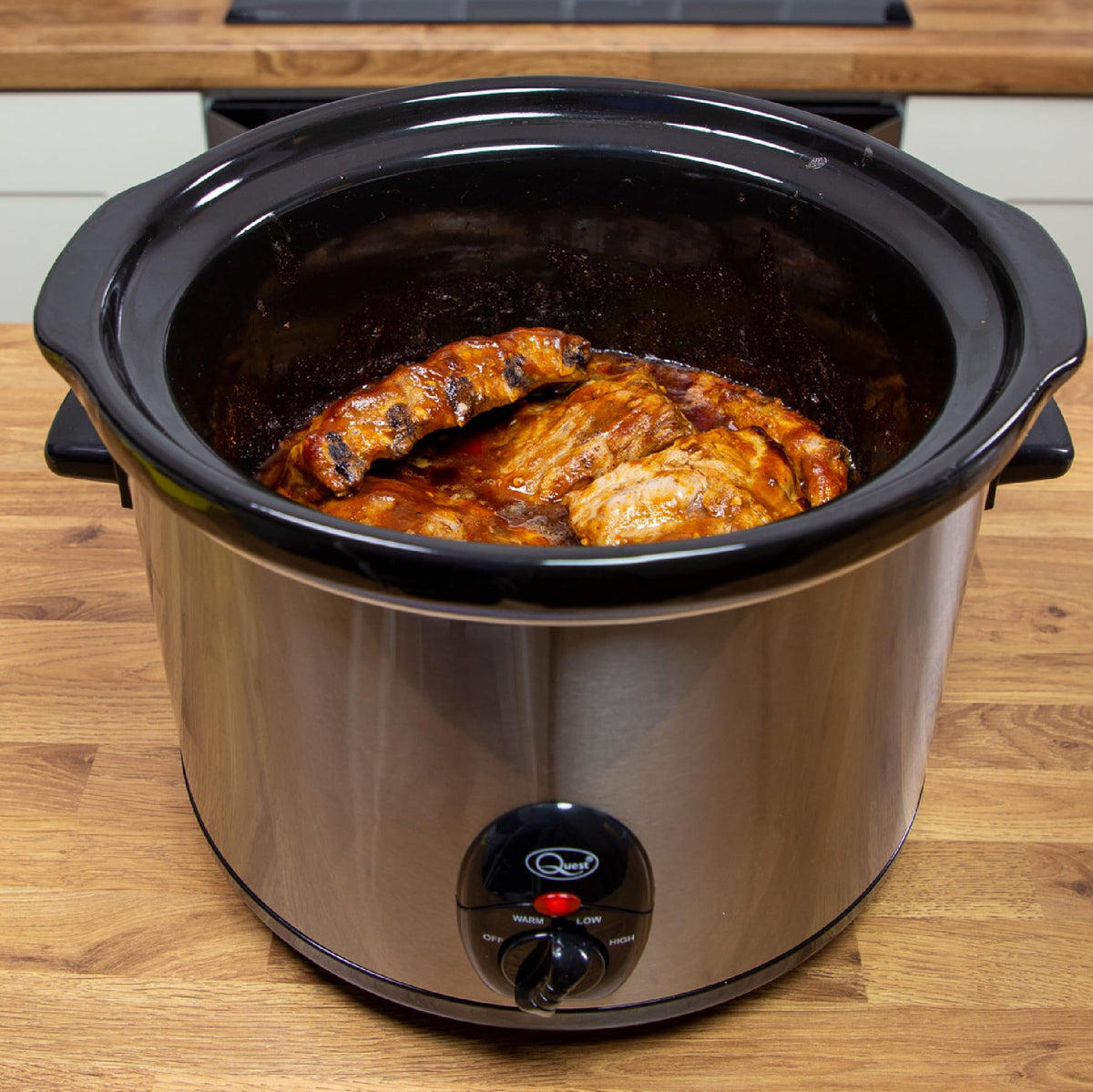 Quest 1.5L stainless steel slow cooker, 120W