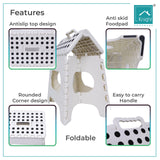 Knight white 29cm folding step stool