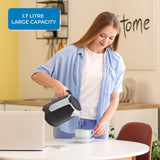Quest black dual-colour LED 1.7L kettle