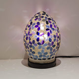 Febland Mini Purple Flower Tile Mosaic Egg Lamp