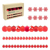 Red shatterproof Christmas baubles set of 50 mixed sizes