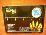 100 warm white battery-operated twinkling LED lights, 6.93m