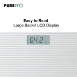 PUREFIT grey digital bathroom scale – 180kg