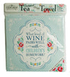 Cook Shop 207030019 "What Kind of Wine Tea Towels, Polyester, Pistachio Green