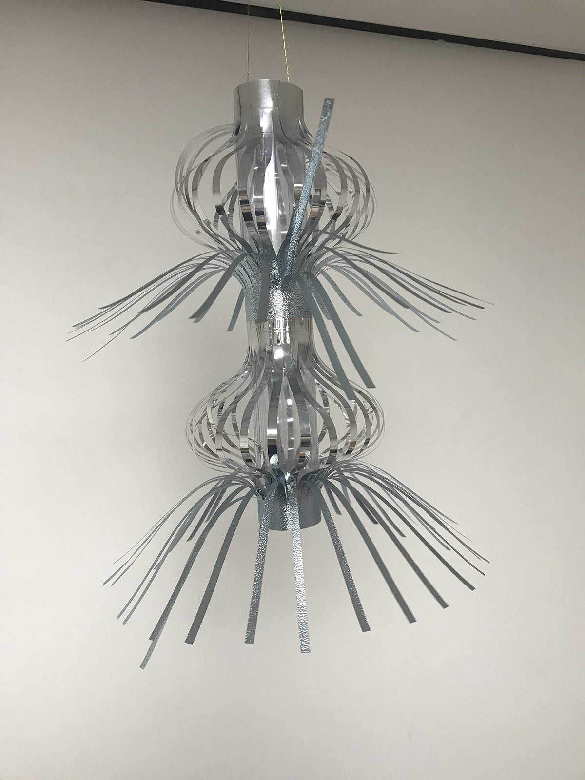 Blue foil Christmas hanging lantern decoration