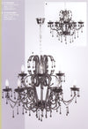 Canterbury black nine-light chandelier