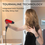 Red Hot 1200W red travel hair dryer with folding handle