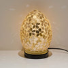Febland distressed gold flower mosaic mini egg lamp – 20cm