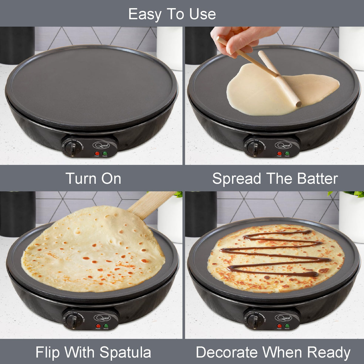 Quest 12in electric pancake and crepe maker