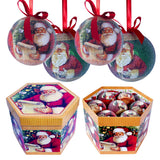 Set of 14 red and green Santa Christmas baubles