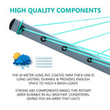 Laundry Mate silver 60m four-arm rotary clothes airer