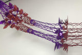 Red and purple foil Christmas garland ceiling decoration 9ft