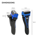 Bauer blue rechargeable wet and dry shaver