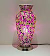 Febland Purple Flower Tile Mosaic Vase Lamp