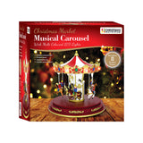 Musical LED revolving Christmas carousel with multi-coloured lights