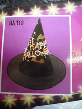 Black children's flashing witch hat for Halloween