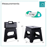 Knight black heavy duty folding step stool