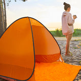 Milestone beach tent with extendable ground sheet