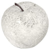 White mosaic glass apple ornament 9cm