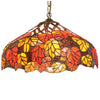 Lighting Web Co 40 cm Leaf Glass Tiffany Pendant, Red/Orange