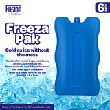 Six-pack reusable freezer ice blocks for cool bags and lunch boxes