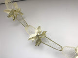 Cream and gold square foil Christmas garland ceiling decoration