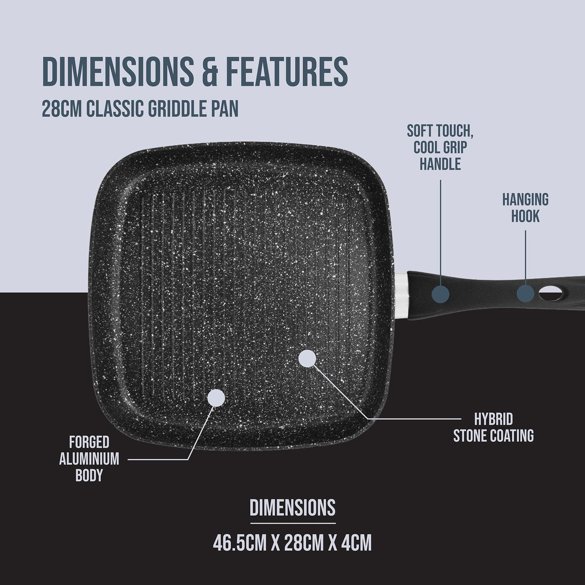 Blackmoor Classic 28cm non-stick griddle pan