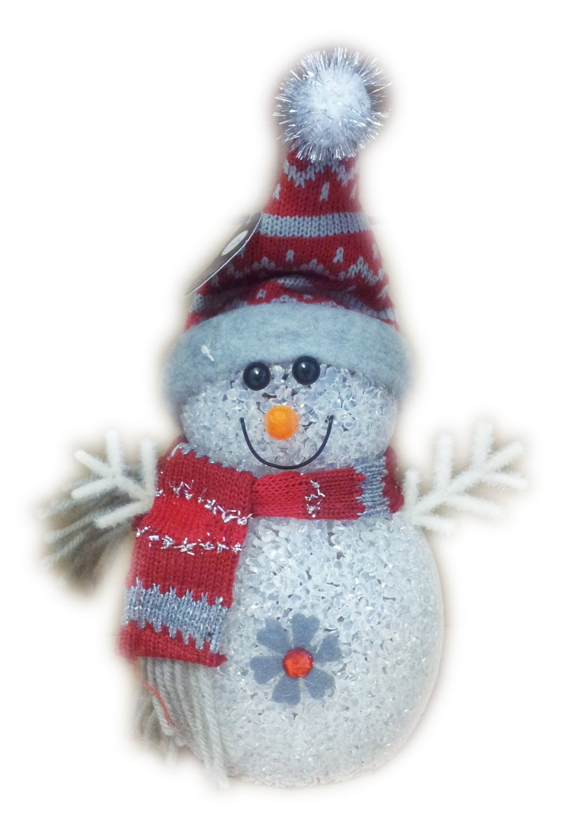 7in LED light-up Christmas snowman decoration