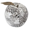 Febland Mirrored Mosaic Glass Apple with Leaf, Silver, Round