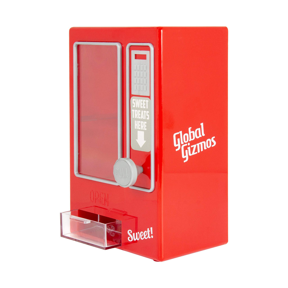 Global Gizmos red retro sweet vending machine