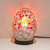 Febland Mini Red Flower Tile Mosaic Egg Lamp