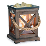 Candle Warmers walnut and rope vintage bulb wax melt warmer