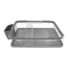 Anika 69069 Kitchen Dish Drainer Rack/Separate Cutlery Holder/Removable Drip Tray/Grey Colour / 41 x 32 x 9.5cm