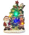Musical light-up Santa and Christmas tree ceramic decoration