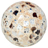 Large yellow mirrored mosaic decorative ball 12.5cm
