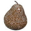 Brown mosaic glass pear ornament 11cm