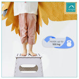 Knight white 29cm folding step stool