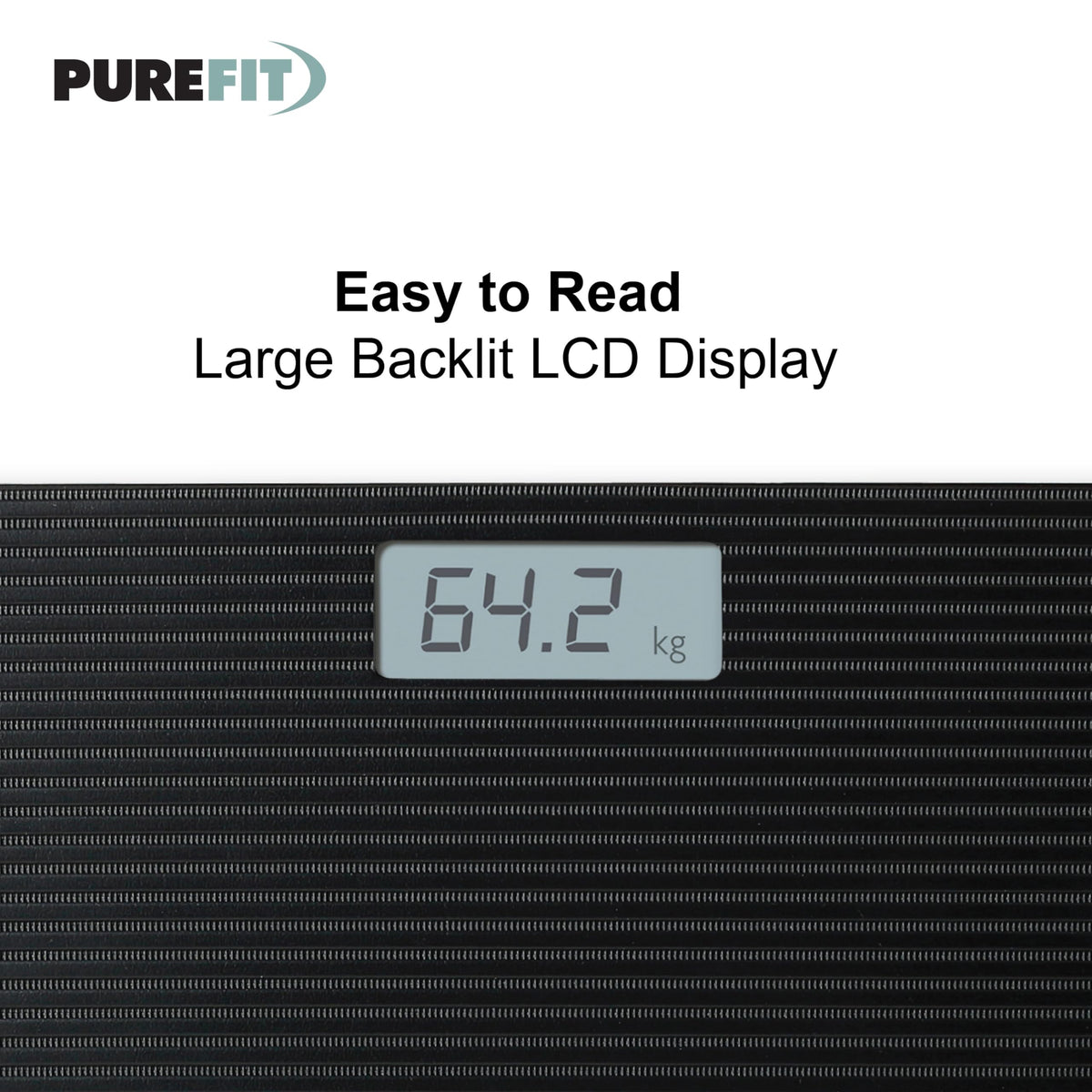 PUREFIT black digital bathroom scale – 180kg