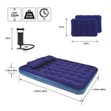 Avenli queen flocked airbed with built-in pillow and hand pump