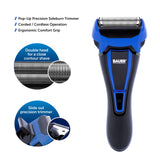 Bauer blue rechargeable wet and dry shaver