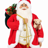 90cm traditional Santa Christmas figure in a festive indoor display