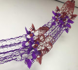 Red and purple foil Christmas garland ceiling decoration 9ft