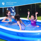 Benross blue 3m inflatable rectangular family pool