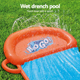 Bestway H2OGO 4.88m single-lane water slide with sprinklers