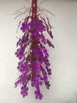 Red and purple foil Christmas cascade hanging decoration 65cm
