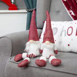 2 pack 45cm red and white hanging leg Christmas gonks